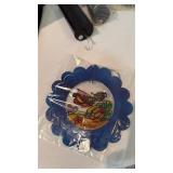 Garden spinners and 2 battery operated hangers all new