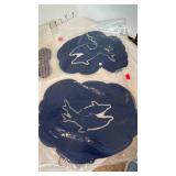 Garden spinners and 2 battery operated hangers all new