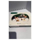 Dept 56 Snow Village Woodland Wildlife Animals and Village Express Van