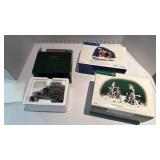 Dept 56 Snow Village Express Van, Happy New Year and Majestic Woodland Birds