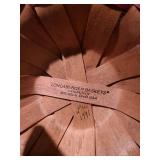 Longaberger basket with handle, 13 in tall.