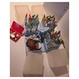 Tri-chem products tube paints in storage caddy and tips