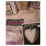 Assorted stitchery, kits.