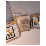 Assorted stitchery, kits.