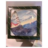 Miniature tea sets, 2 new in boxes, plus small Easter tins