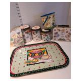 Mary Engelbreit tins and napkins.