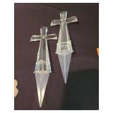 24 pct. lead crystal Teleflora crosses and others