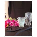 Vases with faux flowers