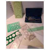 Professional Drafting Tool Set with Speed-Up Geometry Ruler