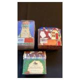 Department 56 North Pole series ornaments and Dickens 1994 ornament