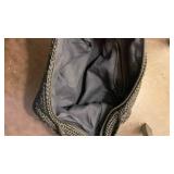 Stone Mountain leather shoulder bag and 2 crocheted shoulder bags