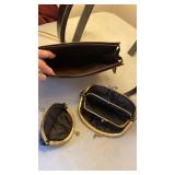 Eel Skin ziptop pouch and 2 eel skin coin purses