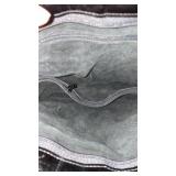 Black eel skin shoulder bag with wallet and key case