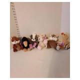 Precious Moments stuffed animals.