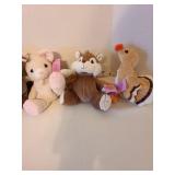 Precious Moments stuffed animals.