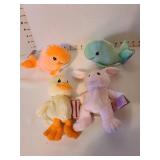 Precious Moments stuffed toys.