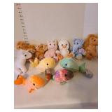 Precious Moments stuffed animals.