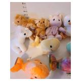Precious Moments stuffed animals.