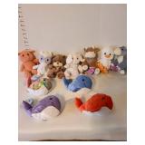 Precious Moments stuffed animals.