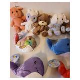 Precious Moments stuffed animals.