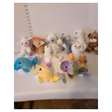 Precious Moments stuffed animals.