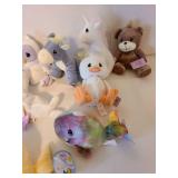 Precious Moments stuffed animals.