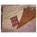 Lined throw blanket 44x80 and throw pillow