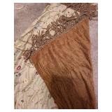 Lined throw blanket 44x80 and throw pillow