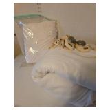 King size Sunbeam, dual control heated mattress pad with fitted king size sheet