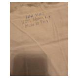 Alpaca lined piece 65x50 and small patterned is 30x42. Lined piece 0missing section of fur, see pictures