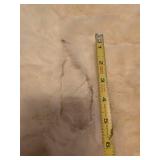 Alpaca lined piece 65x50 and small patterned is 30x42. Lined piece 0missing section of fur, see pictures