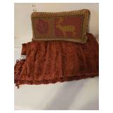 Throw blanket and throw pillow