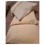 2 Tempur-Pedic pillows and a feather pillow, all standard size in zippered cases