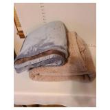 King size blanket and a very soft throw blanket
