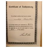 Framed wall decor, 44x35 with COA, two Thomas Kinkade soft cover catalog books, more