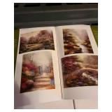 Framed wall decor, 44x35 with COA, two Thomas Kinkade soft cover catalog books, more