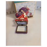 Mary Engelbreit Santa hinged trinket box, M WW Market, sugar and creamer.