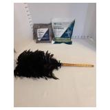 Nature fresh air purifiers with wooden handle feather dusting brush.