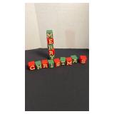 Wooden Merry Christmas blocker