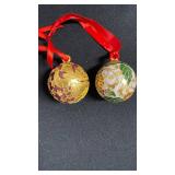 Cloisonne bells and ornaments, boxed set, very pretty