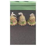 Cloisonne bells and ornaments, boxed set, very pretty