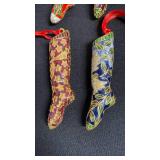 Beautiful cloisonne stocking ornaments, set of 6