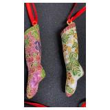 Cloisonne stockings, set of 5, beautiful
