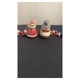 Santa and snowman shelf sitters