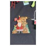 Christmas ornaments, Santa, penguin, elf and more, all new