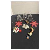 Ornaments and glass bell shaped cloches