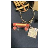 Ornaments, Roosevelt Flyer wagon, sleighs and more