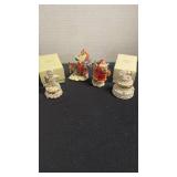 Enesco Santas, Lenox Gingerbread Man trinket box, Lenox First Issue Wedding Cake Trinket Box