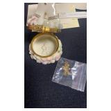 Enesco Santas, Lenox Gingerbread Man trinket box, Lenox First Issue Wedding Cake Trinket Box