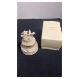 Enesco Santas, Lenox Gingerbread Man trinket box, Lenox First Issue Wedding Cake Trinket Box